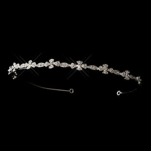 Silver Crystal Headband Headpiece - La Bella Bridal Accessories