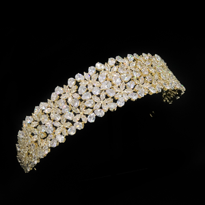 Gorgeous Couture Cubic Zirconia Crystal Wedding headband