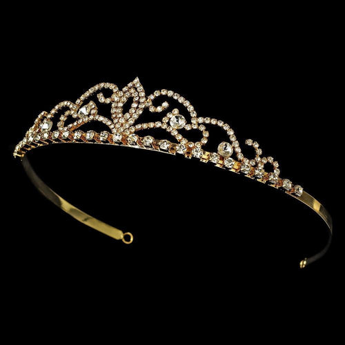 Gold Bridal Tiara - La Bella Bridal Accessories