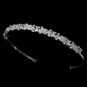 Elegant Crystal Floral Headband - La Bella Bridal Accessories