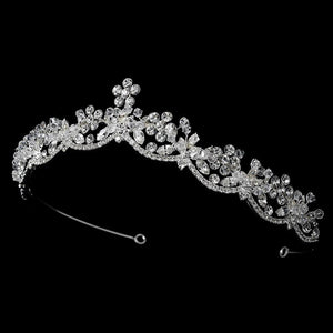 Swarovski Crystal Bridal Tiara (Silver or Gold) - La Bella Bridal Accessories