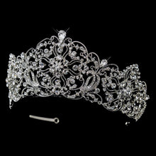 Antique Inspired Royal Crystal Bridal Tiara - La Bella Bridal Accessories