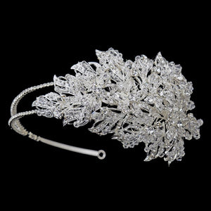 Antique Silver Crystal Double Side Accented Headband, crystal bridal headband, double bridal headband, Vintage crystal headband, Vintage crystal hair band, vintage bridal headband, Vintage headband, Swarovski Crystal headband, Swarovski Crystal Beads, Swarovski Crystal Bridal headpiece