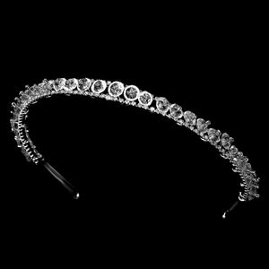 Simple Bling Crystal Bridal Headband - La Bella Bridal Accessories