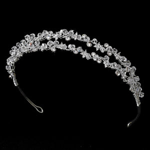 Gorgeous Double Swarovski Crystal Headband - La Bella Bridal Accessories