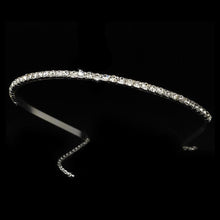 Dainty Silver Plated Crystal Wedding Headband - La Bella Bridal Accessories