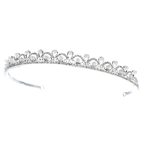 Fairy Tale Crystal Tiara (Silver or Gold) - La Bella Bridal Accessories