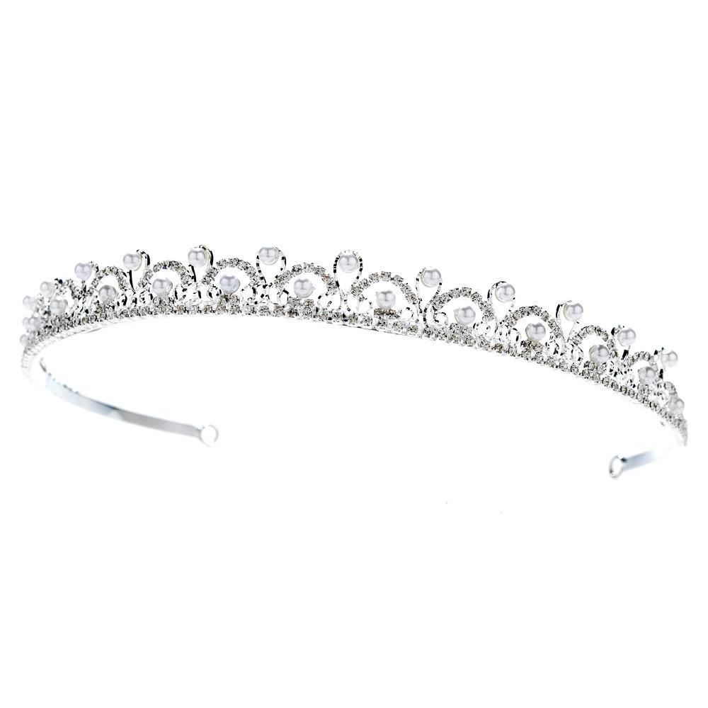Fairy Tale Crystal Tiara (Silver or Gold) - La Bella Bridal Accessories