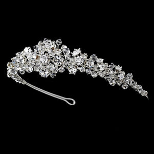 Silver Plated Swarovski Bridal Tiara - La Bella Bridal Accessories