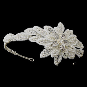 Pearl Side Accented Headpiece - La Bella Bridal Accessories