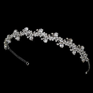 Sparkling Silver Crystal Bridal Headband - La Bella Bridal Accessories