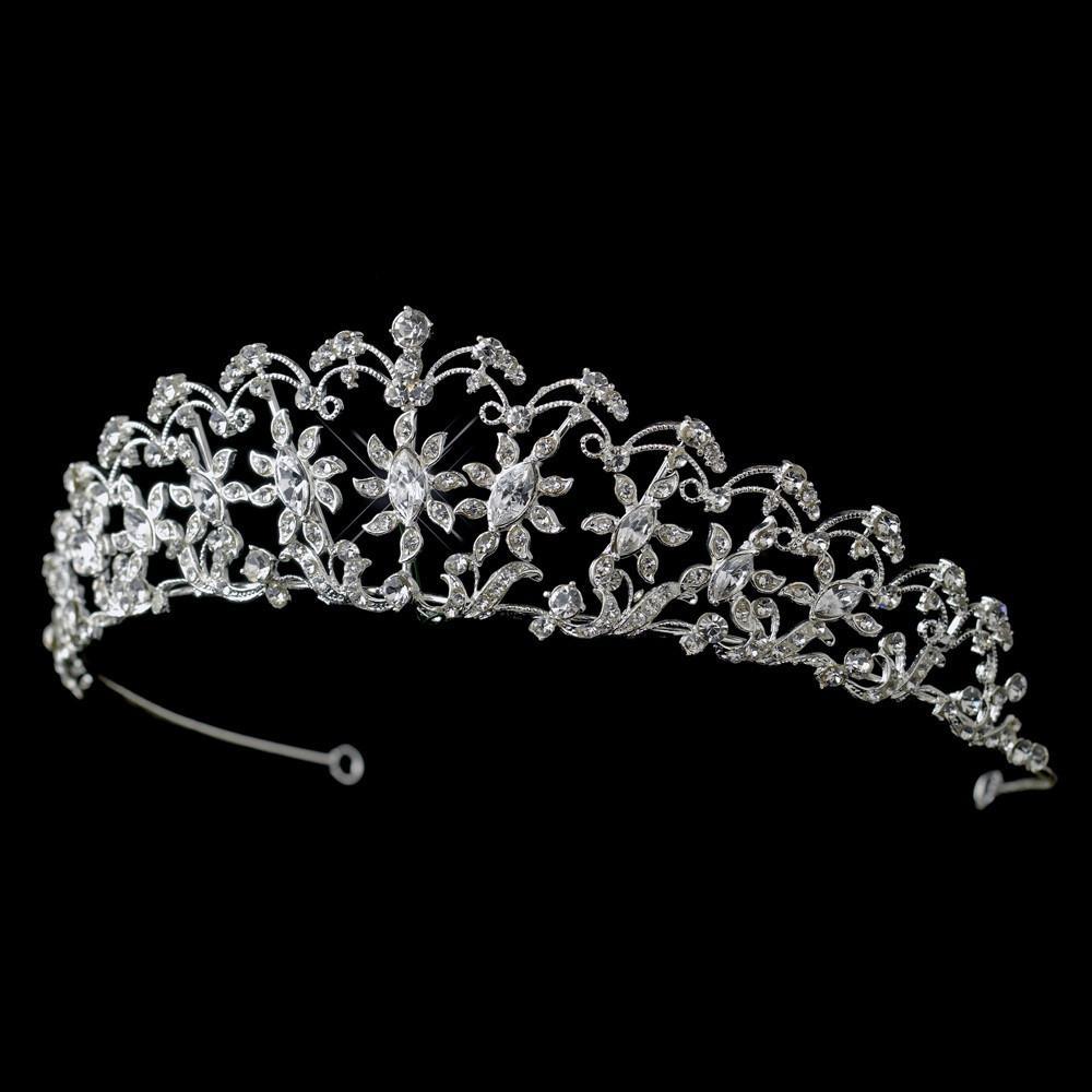 Crystal Sun flower Wedding Tiara Headpiece – La Bella Bridal Accessories