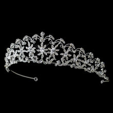 Crystal Sun flower Wedding Tiara Headpiece - La Bella Bridal Accessories