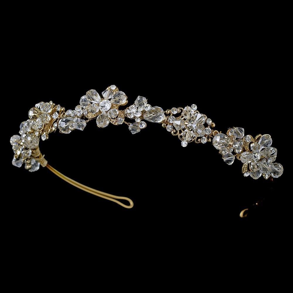 Beautiful Crystal Tiara Band - La Bella Bridal Accessories