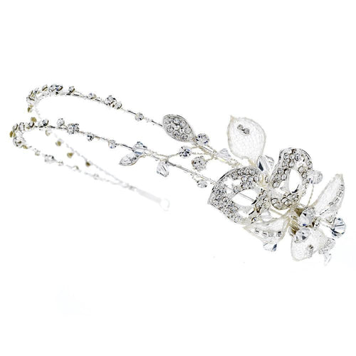 Crystal Side Ornament Headband - La Bella Bridal Accessories