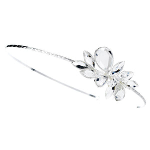 Silver Plated Swarovski Headband - La Bella Bridal Accessories