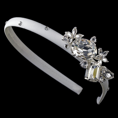 Matte Satin Bridal Headband - La Bella Bridal Accessories