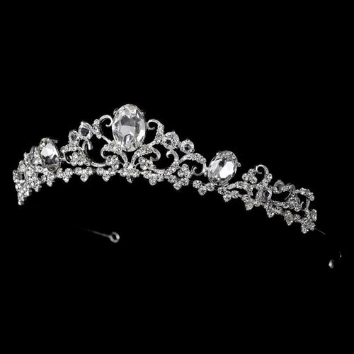 Gorgeous Silver Plated Bridal Tiara - La Bella Bridal Accessories