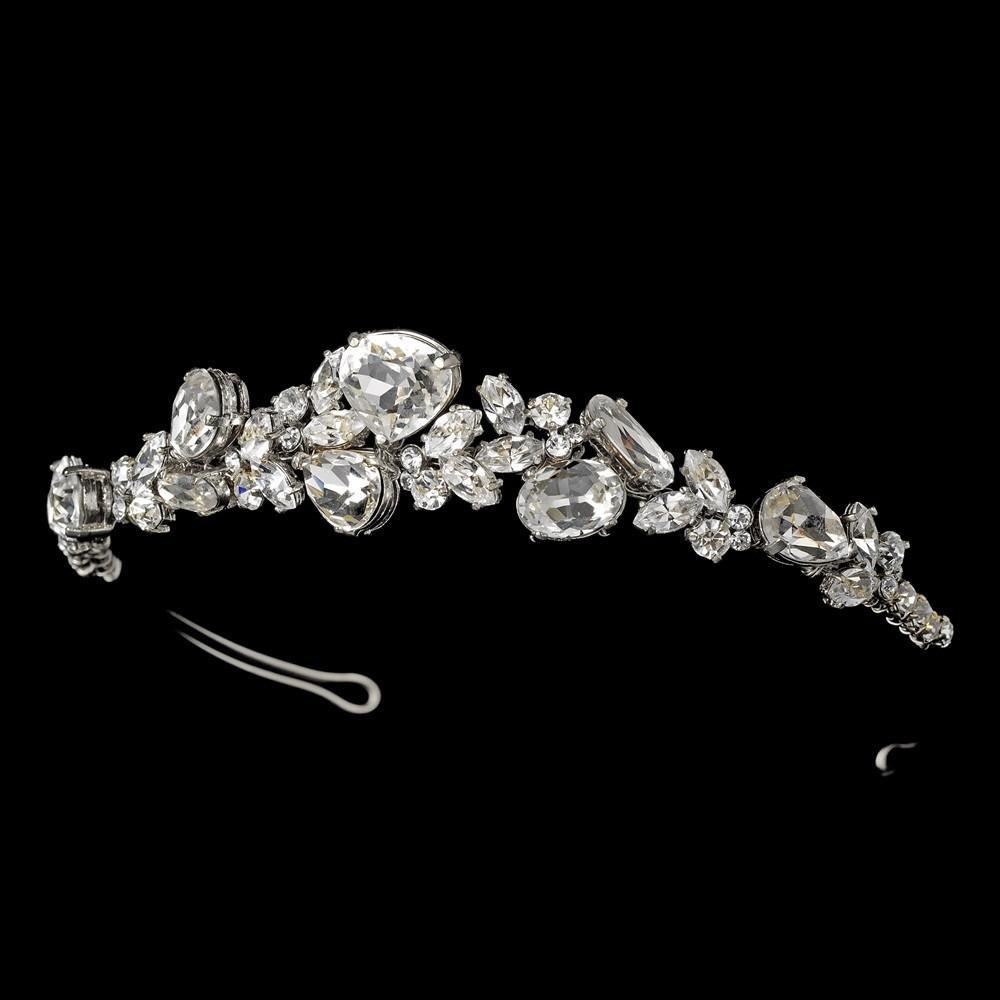 Beautiful Silver Crystal Bridal Tiara - La Bella Bridal Accessories