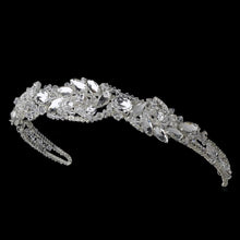 Swarovski headpiece, modern swarovski, Swarovski Crystal headband, swarovski wedding headband, swarovski bridal headband - La Bella Bridal Accessories