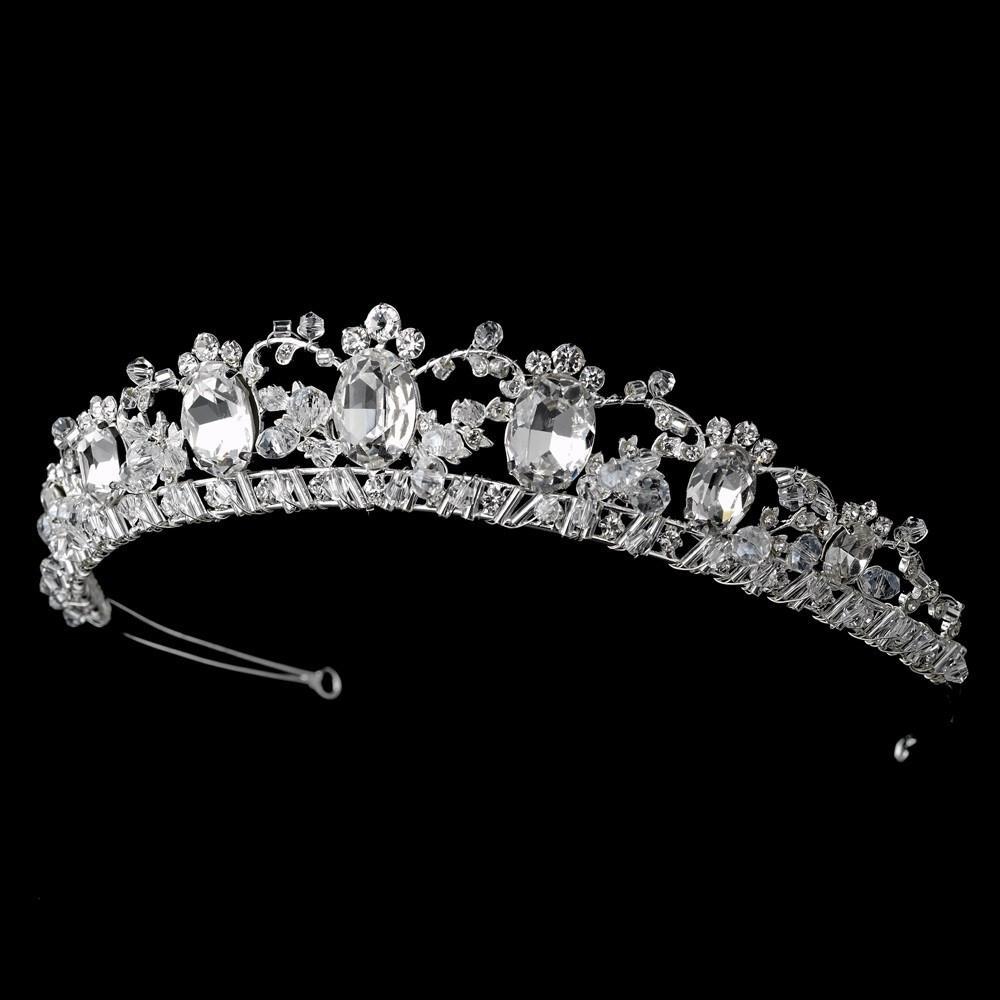 Crystal Galore Princess Bridal Hair Tiara Headband - La Bella Bridal Accessories