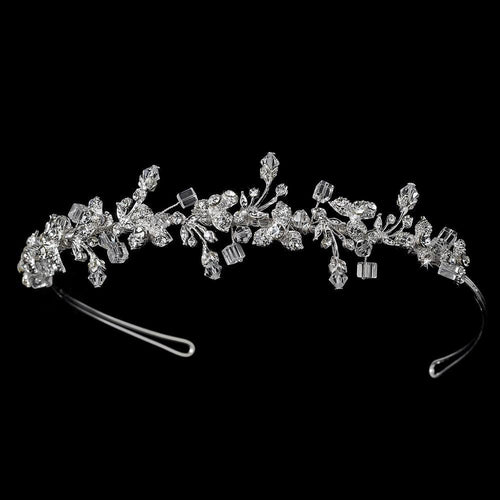 Swarovski Crystal Band with Crystal Accents - La Bella Bridal Accessories