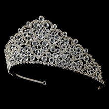 Silver Plated Royal Crystal Bridal Tiara Headpiece - La Bella Bridal Accessories