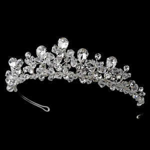 Fabulous Silver, Crystal Tiara Headpiece - La Bella Bridal Accessories