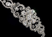 Silver Plated Crystal Bridal Headband - La Bella Bridal Accessories