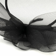 Black Wedding Hat Headband w/ Cage - La Bella Bridal Accessories