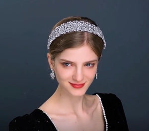 Gorgeous Couture Cubic Zirconia Crystal Wedding headband
