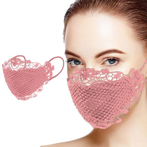 Delicate Crocheted Embroidered Fine Lace Face Mask