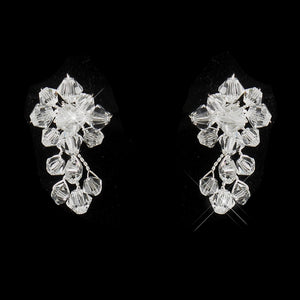 Swarovski Crystal Jewelry set, Swarovski Crystal earring set, bridal necklace set, silver Swarovski Crystal Jewelry set