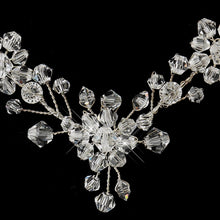 Swarovski Crystal Jewelry set, Swarovski Crystal necklace, bridal necklace set, silver Swarovski Crystal Jewelry set