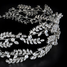 Gorgeous CZ Crystal Couture Double Wedding Headpiece
