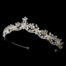 Floral Crystal Tiara - La Bella Bridal Accessories
