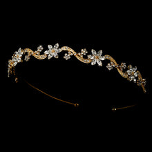 Darling Silver Plated Crystal Swirl Bridal Headband