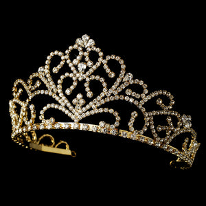 gold tiara,gold crystal tiara,golden tiara, golden bridal tiara,crystal wedding tiara,tiara,crystal bridal tiara