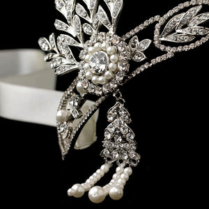 Gorgeous 1920s Gatsby Vintage Crystal Bridal Headpiece