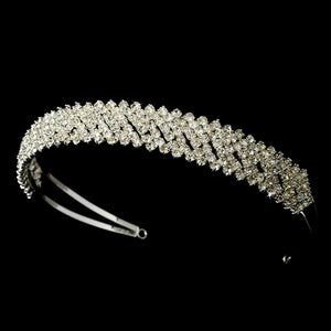 Gold or Silver Plated Austrian Crystal Wedding Headband - La Bella Bridal Accessories
