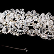 Silver Swarovski Crystal Encrusted Bridal Headband - La Bella Bridal Accessories