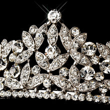 Antique Style Silver Crystal Tiara Headpiece