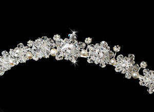 Floral Swarovski & Freshwater Pearl Bridal Headband