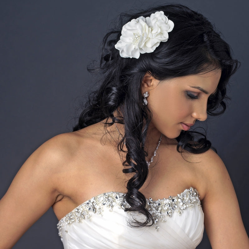 Bridal Flower Hair Clip - La Bella Bridal Accessories