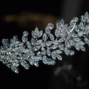 Gorgeous Diamond Like Cubic Zirconia Crystal Bridal Tiara Headband
