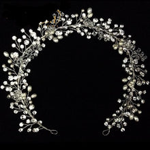 Stunning and Romantic Freshwater Pearl Crystal Hair Vine - La Bella Bridal Accessories