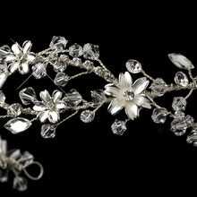 Swarovski Crystal Floral Wedding Headpiece - La Bella Bridal Accessories