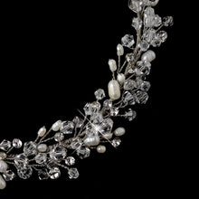 Romantic Crystal Swarovski Freshwater Pearl Bridal Hair Vine
