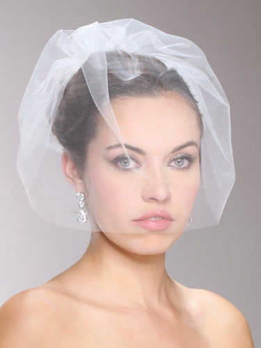 Tulle Birdcage Blusher Veil, Blusher Face Veil - La Bella Bridal Accessories