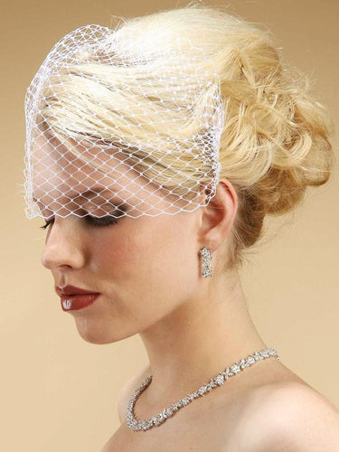 French Birdcage Visor Veil - La Bella Bridal Accessories